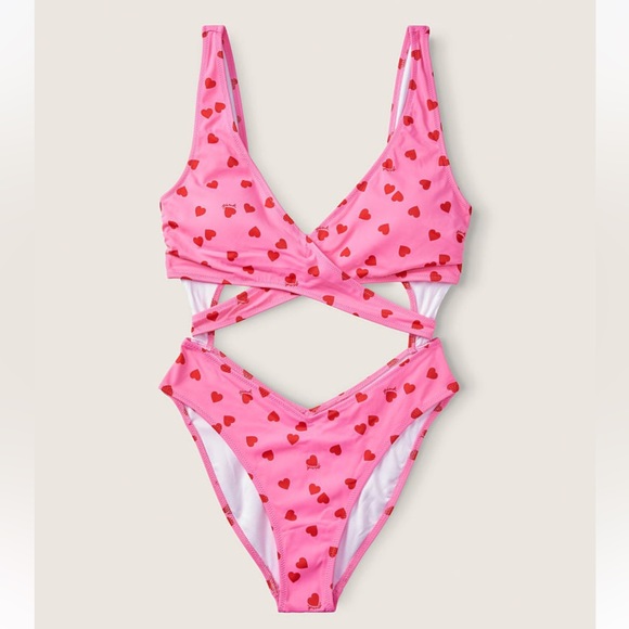 VS PINK BODY WRAP ONE PIECE SWIMSUIT XXL NWT - Picture 4 of 6